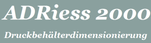 ADRiess 2000 - Druckbehälterdimensionierung
